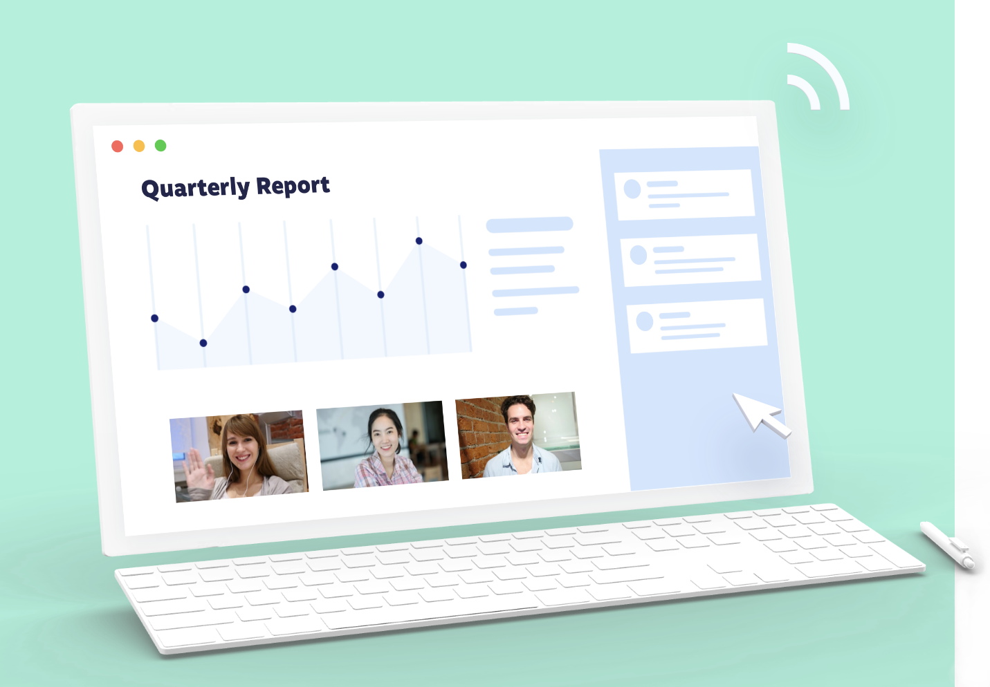 Video screen sharing
